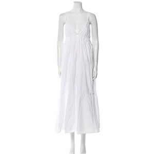 ASTR V-neck long white dress brand new from Revolve